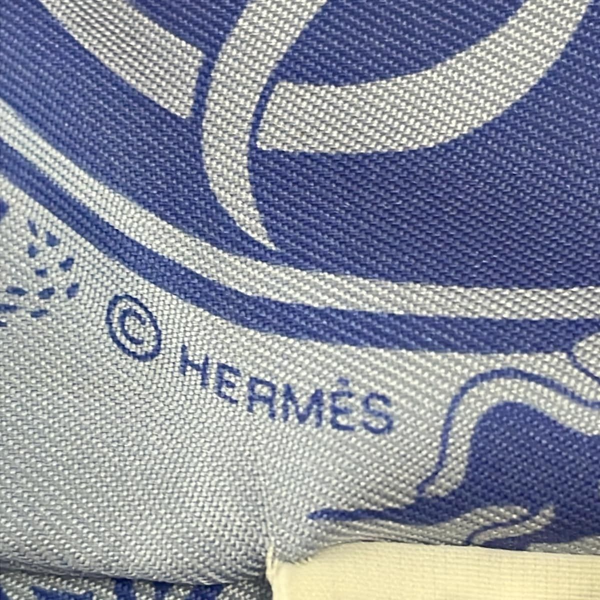 Hermes Scarf Twill Light Blue Multi Ribbon Ex Libris les Parisiennes — view 2