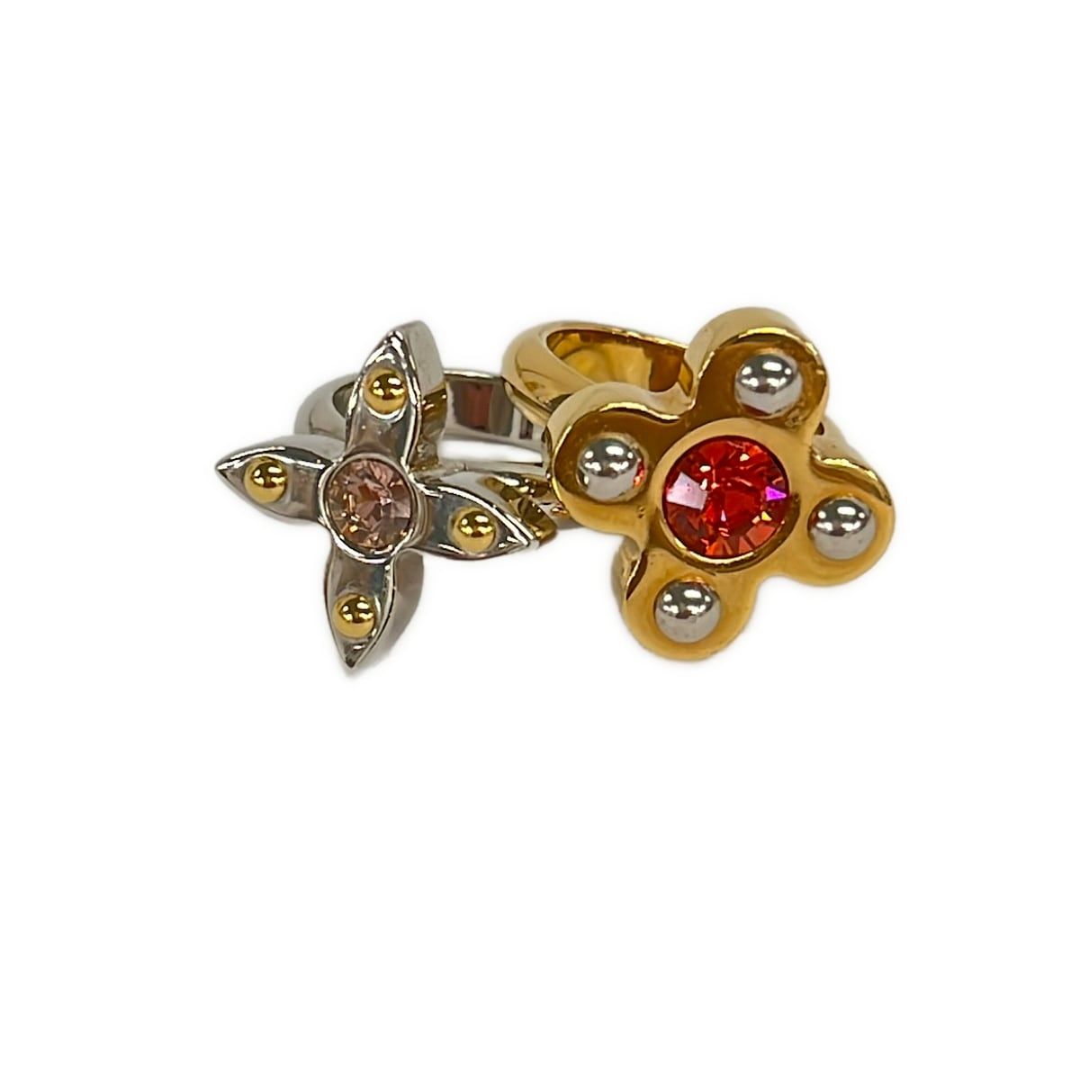 Louis Vuitton Ring S Bague Love Letters Gold Silver S Set