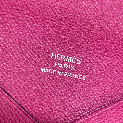 Hermes Card Case Calvi Anemone Silver — view 5