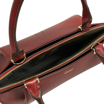 Cartier Handbag C de Cartier Bag SM Bordeaux Leather — view 7
