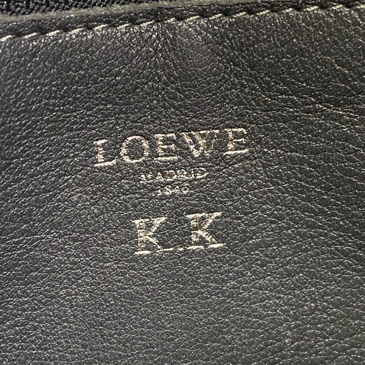 Loewe Handbag Amazona 28 Dark Gray Black Leather — view 8