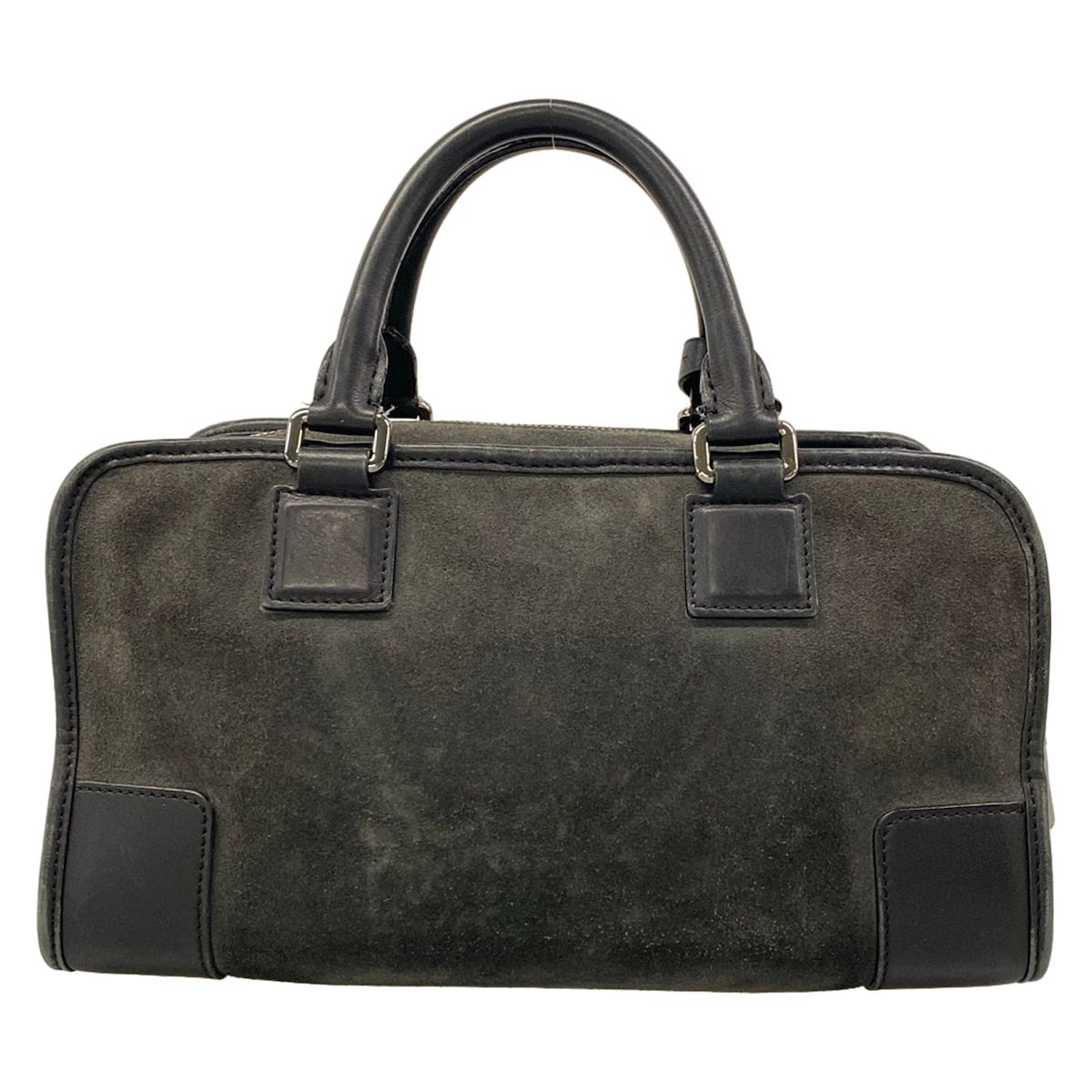Loewe Handbag Amazona 28 Dark Gray Black Leather — view 3