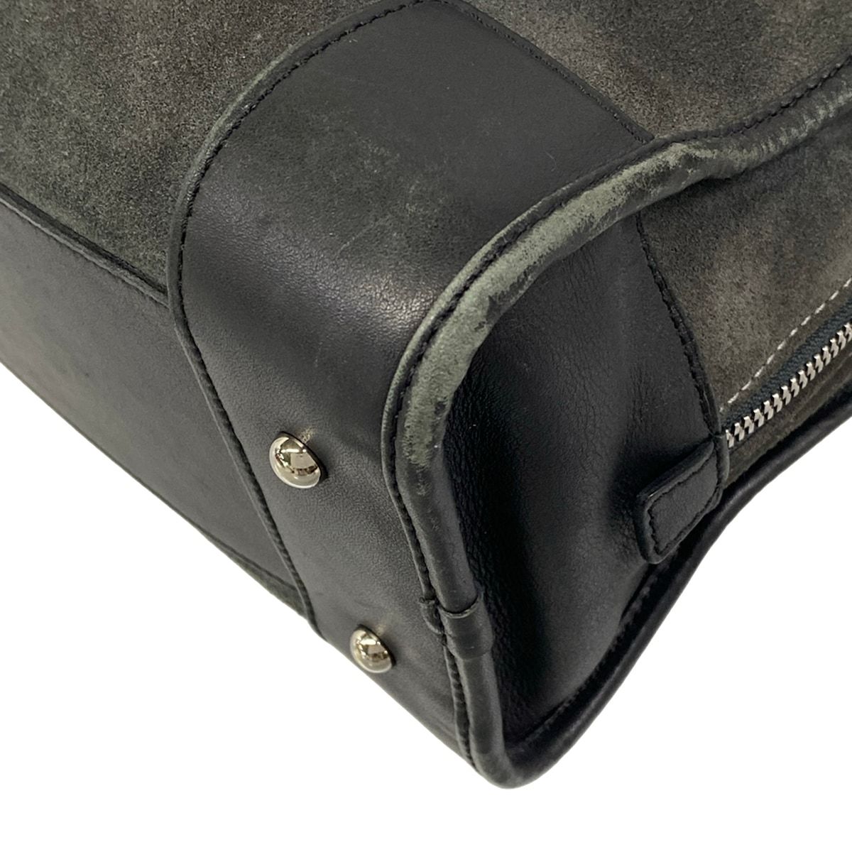 Loewe Handbag Amazona 28 Dark Gray Black Leather — view 6
