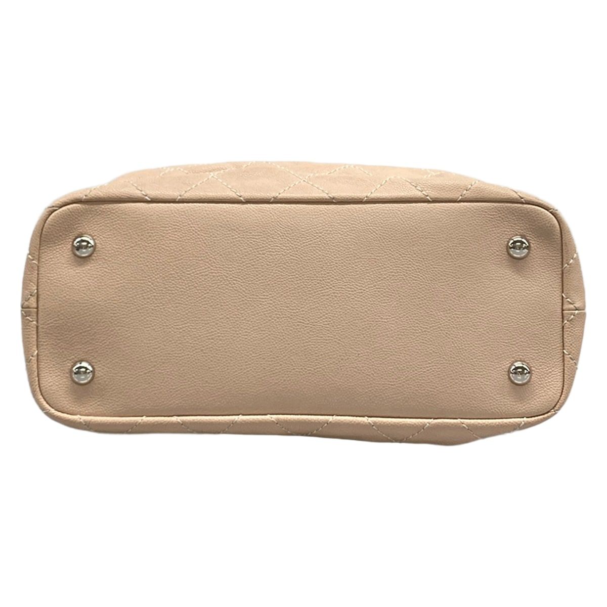 Chanel Shoulder Bag Wild Stitch Beige Chain Silver — view 5