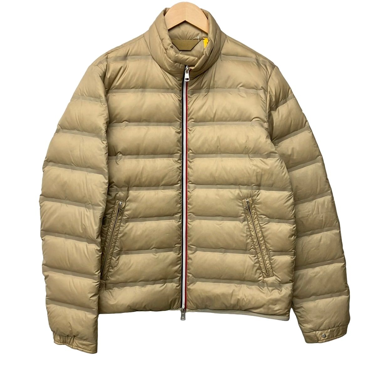 Moncler Down Jacket 3 L Helfferich Beige Black Red Long Sleeve Winter