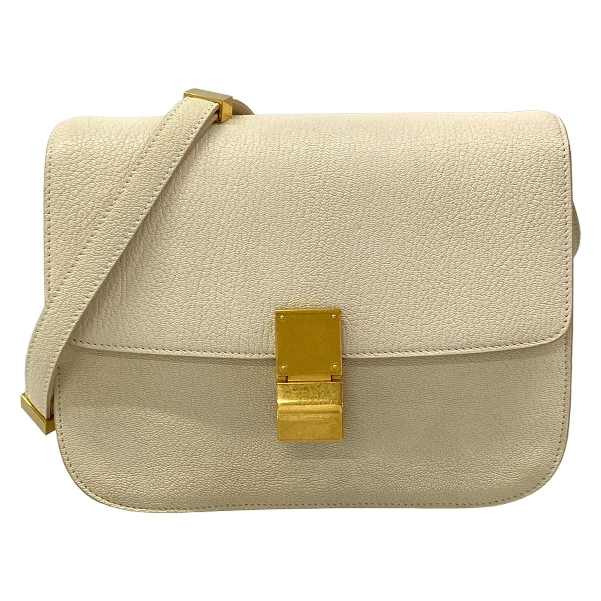 Celine Shoulder Bag Classic Box White