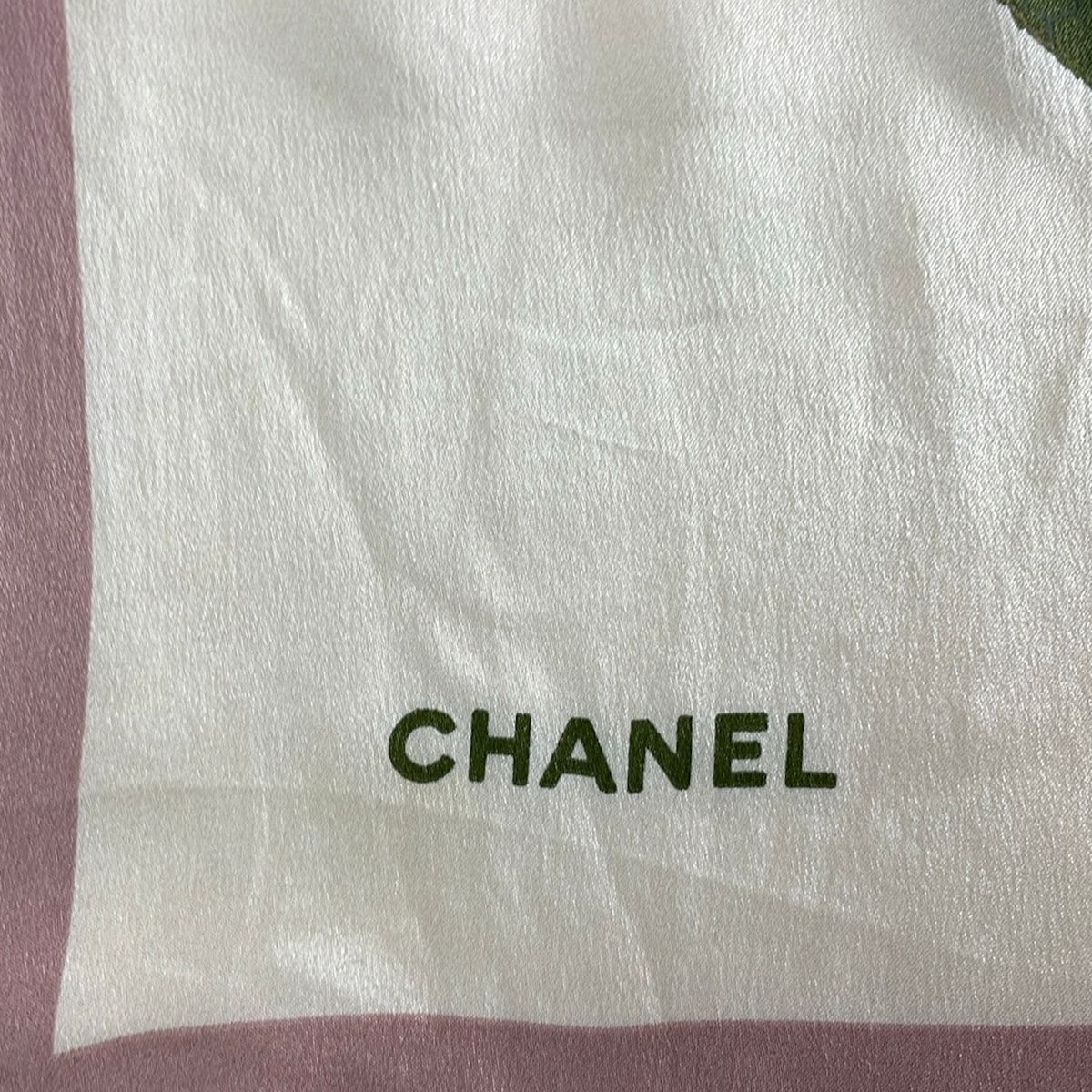 Chanel Scarf Pink Beige Multi Camellia — view 2