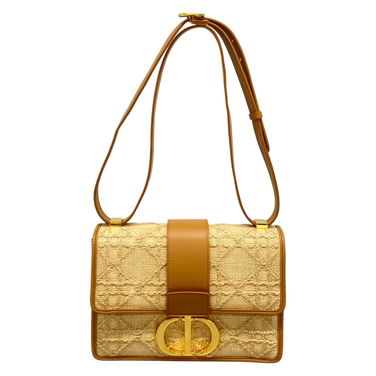 Dior Shoulder Bag 30 Montaigne Flap Beige Brown Gold