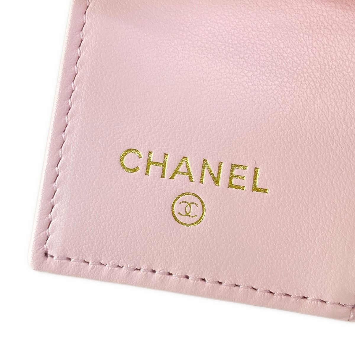 Chanel Trifold Wallet Pink CC Logo — view 5