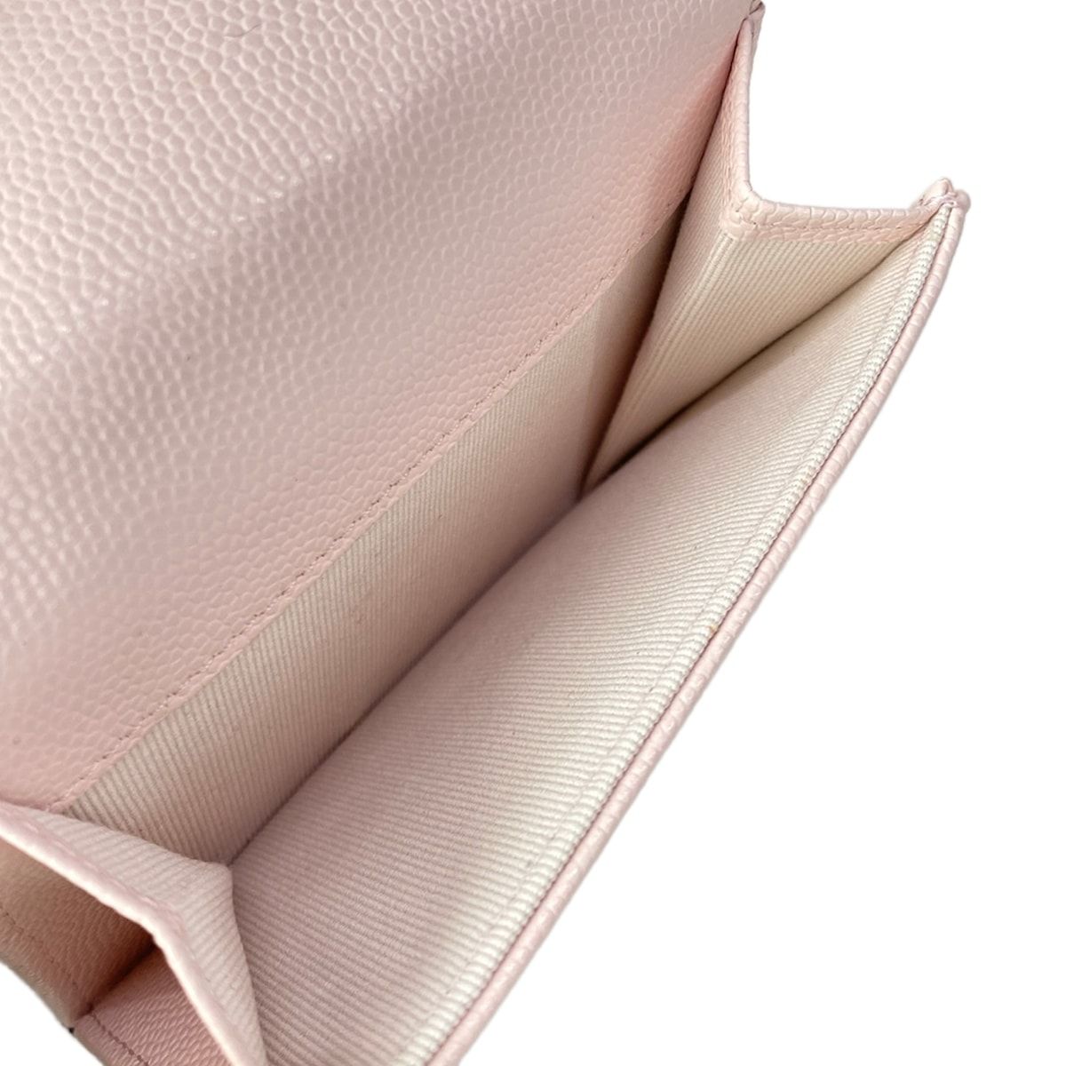 Chanel Trifold Wallet Pink CC Logo — view 4
