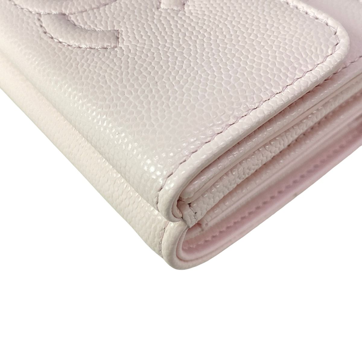 Chanel Trifold Wallet Pink CC Logo — view 7