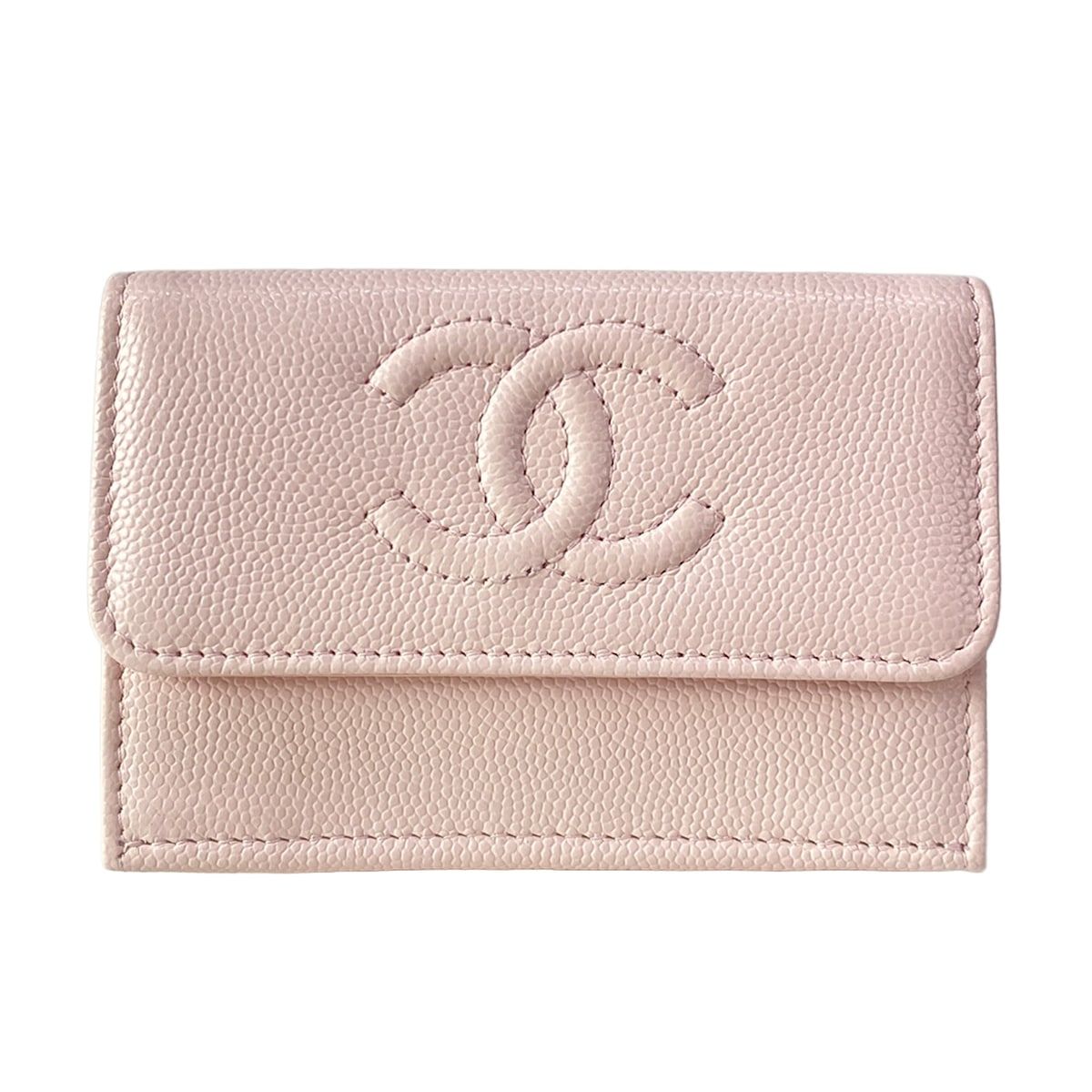 Chanel Trifold Wallet Pink CC Logo
