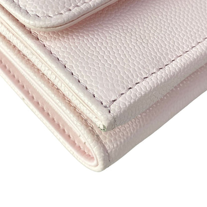 Chanel Trifold Wallet Pink CC Logo — view 6