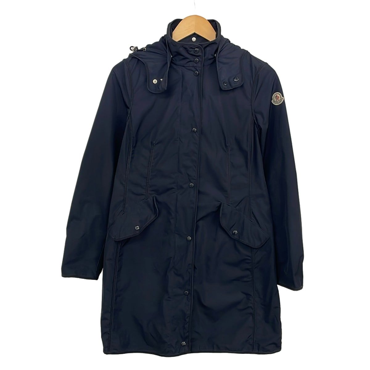 Moncler Coat 2 M Argelia Dark Navy Long Sleeve Spring Autumn