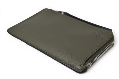 Loewe Coin Case Card Fragment Mini Wallet Khaki Brown — view 6