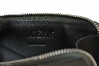 Loewe Coin Case Card Fragment Mini Wallet Khaki Brown — view 8
