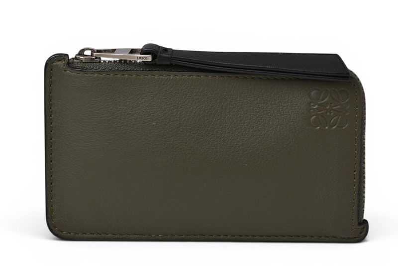 Loewe Coin Case Card Fragment Mini Wallet Khaki Brown