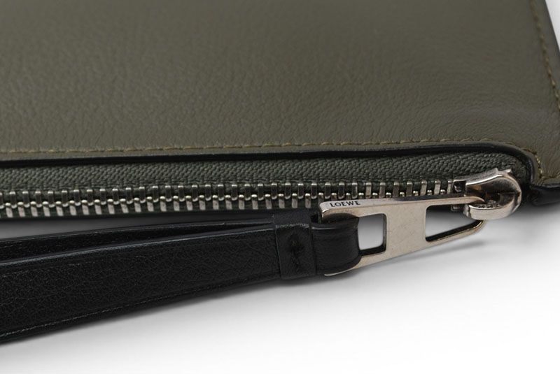 Loewe Coin Case Card Fragment Mini Wallet Khaki Brown — view 5