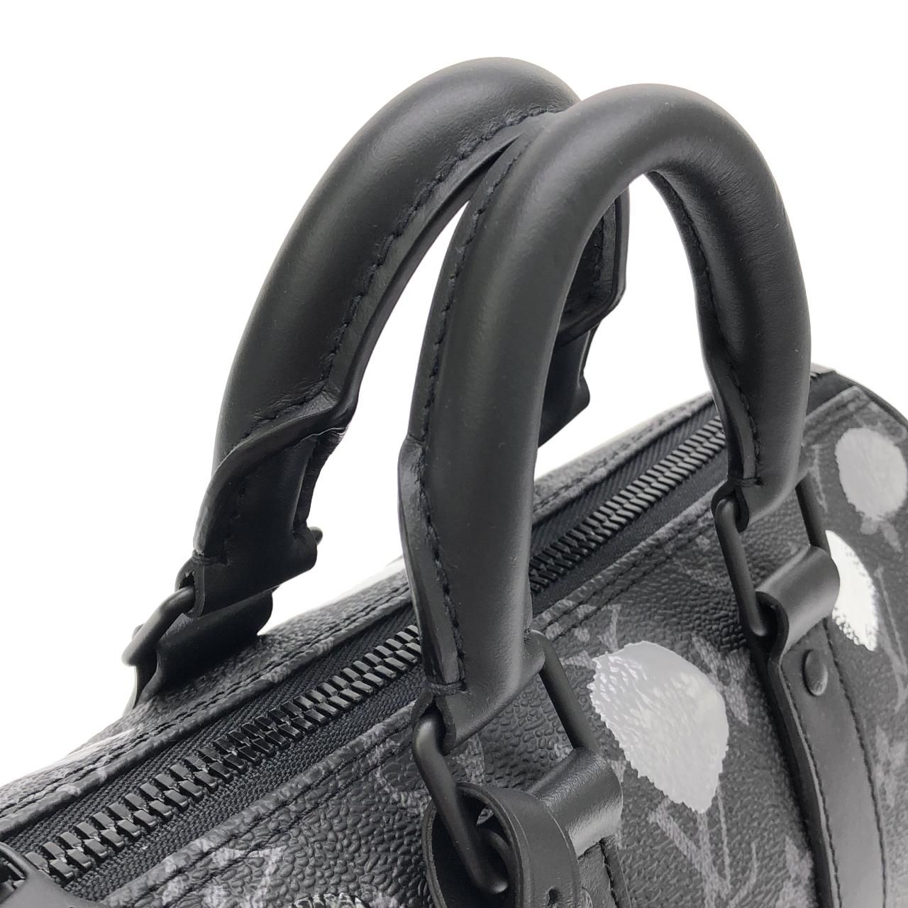 Louis Vuitton Monogram Eclipse Keepall Bandouliere 25 cm Boston — view 6
