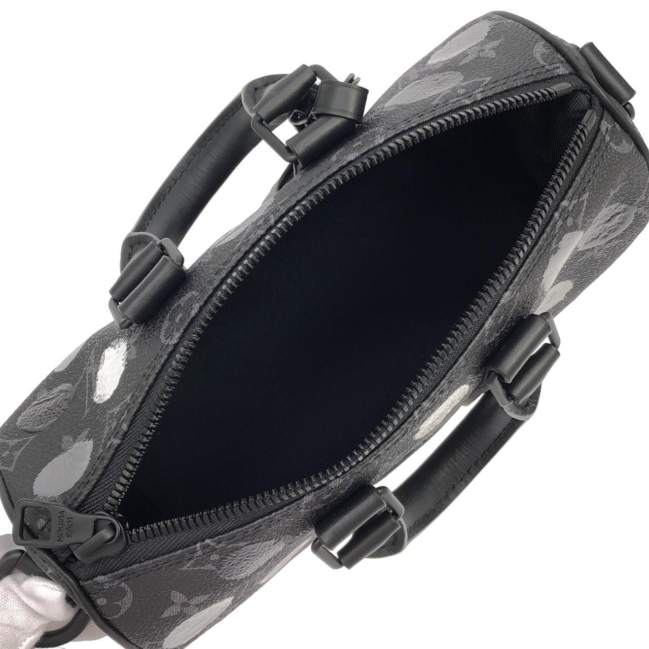 Louis Vuitton Monogram Eclipse Keepall Bandouliere 25 cm Boston — view 8