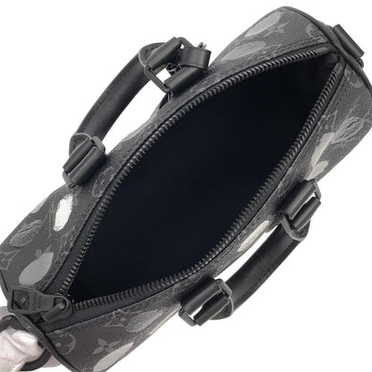 Louis Vuitton Monogram Eclipse Keepall Bandouliere 25 cm Boston — view 8