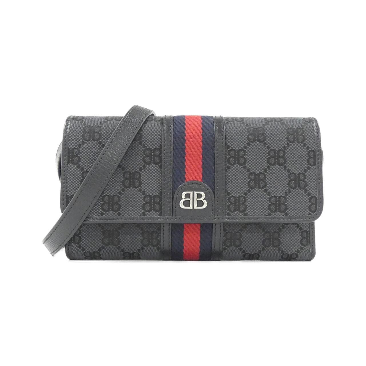 Balenciaga Shoulder Wallet Black