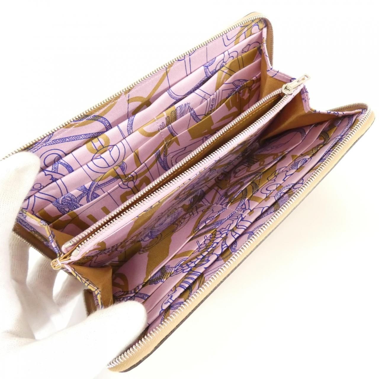 Hermes Cliquetis Tattoo Aquarel Silk in Classic Wallet — view 3