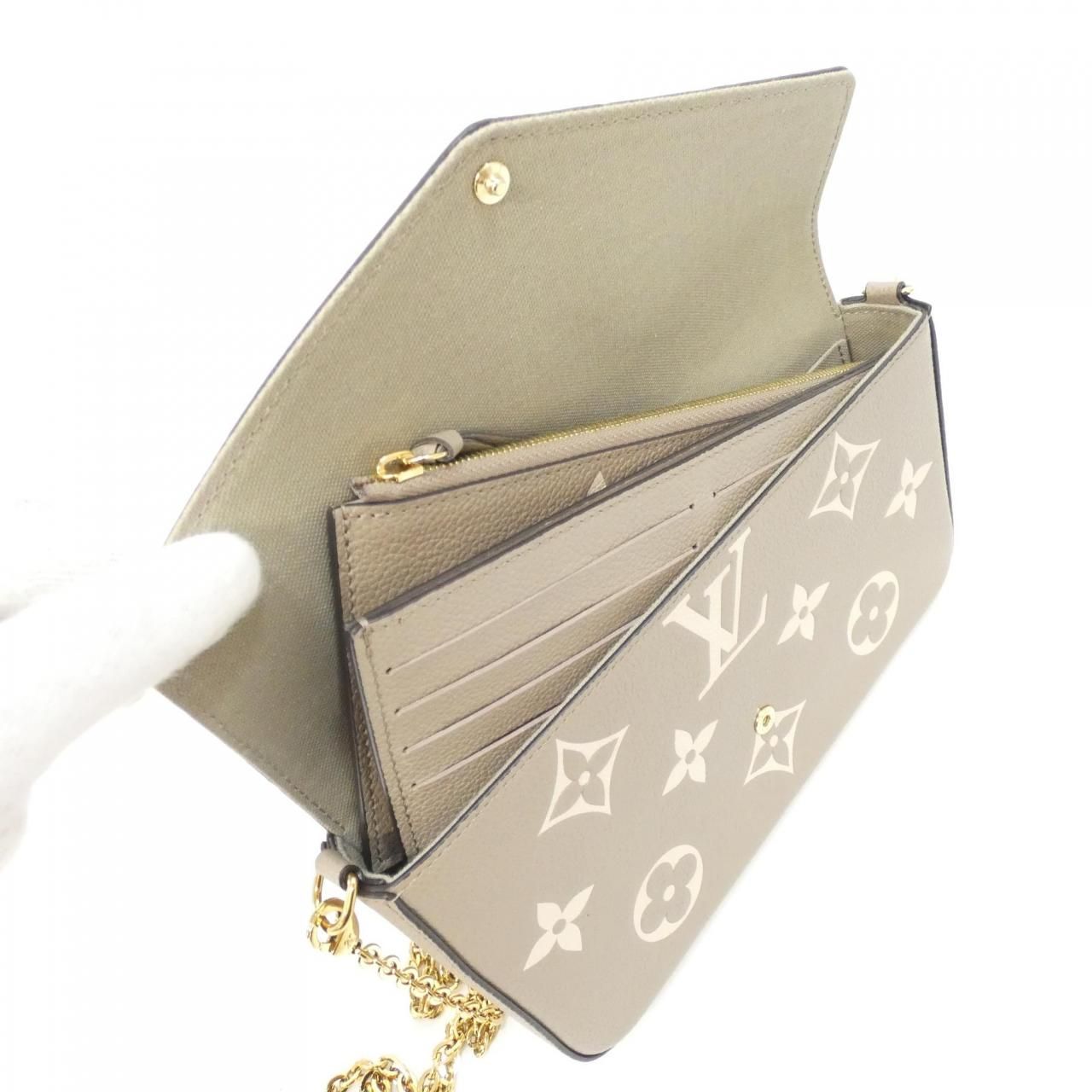 Louis Vuitton Bicolor Monogram Empreinte Pochette Felicity Shoulder — view 8