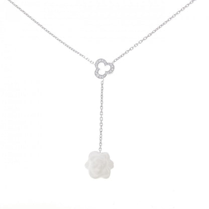 Chanel Camellia Necklace White Gold