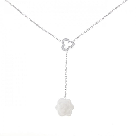 Chanel Camellia Necklace White Gold