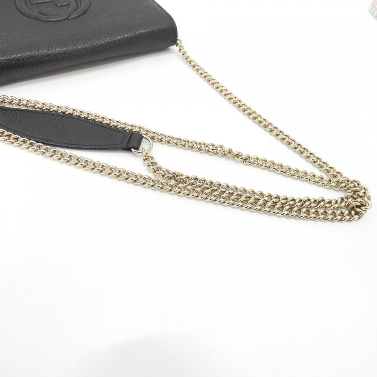 Gucci Chain Shoulder Bag Black — view 6