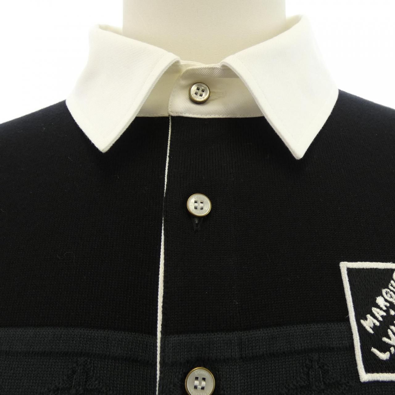 Louis Vuitton Monogram Jacquard Long Sleeve Polo — view 5