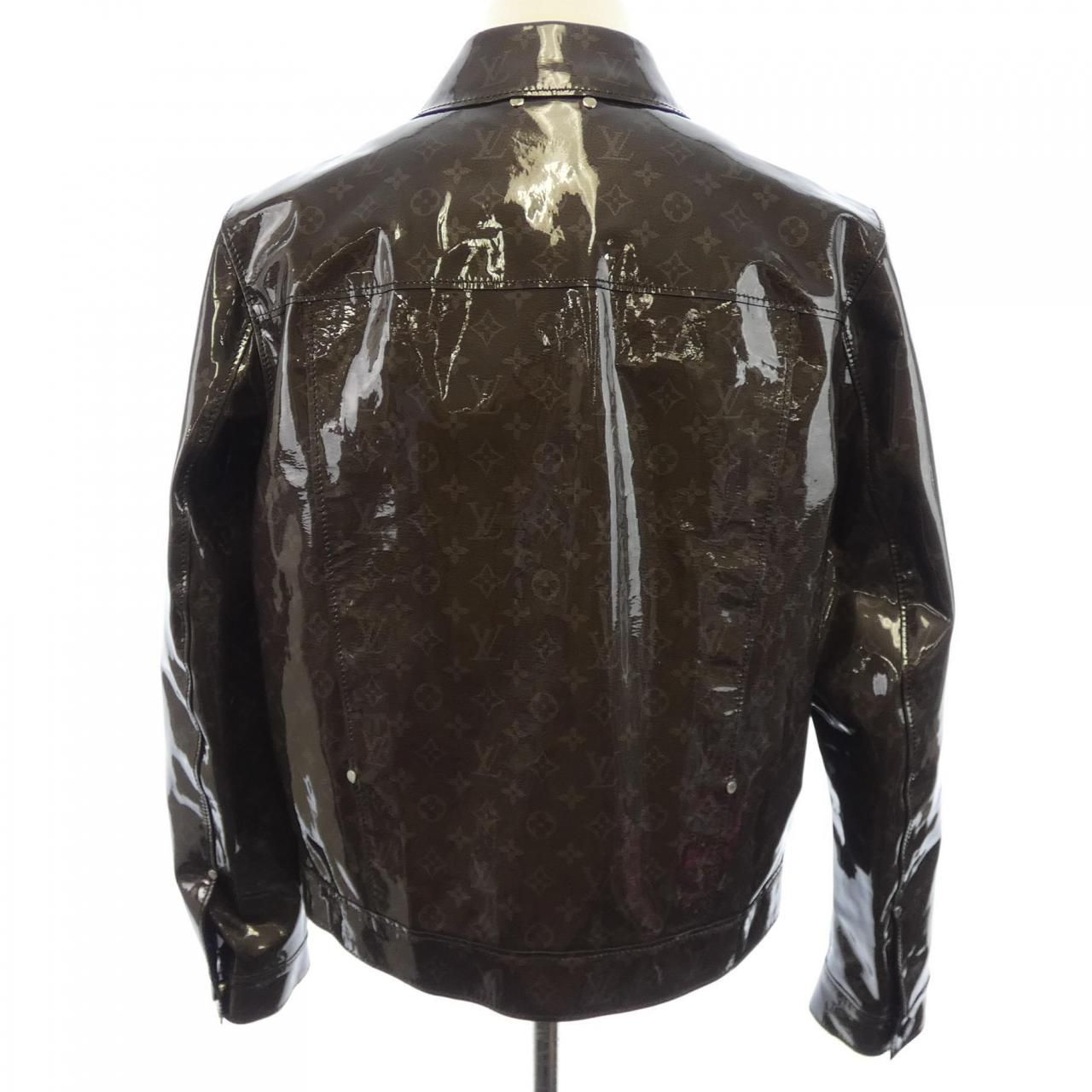 Louis Vuitton Monogram Eclipse Gray Leather Jacket — view 2
