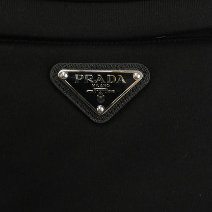 Prada Triangle Logo Cotton Fleece Joggers — view 6