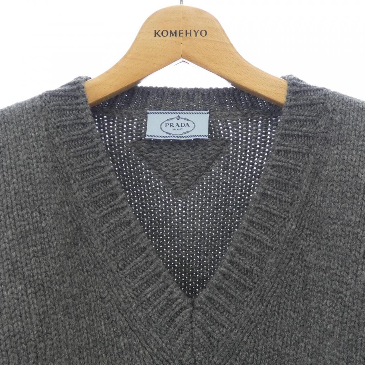 Prada Triangle Logo Knit Sweater — view 5