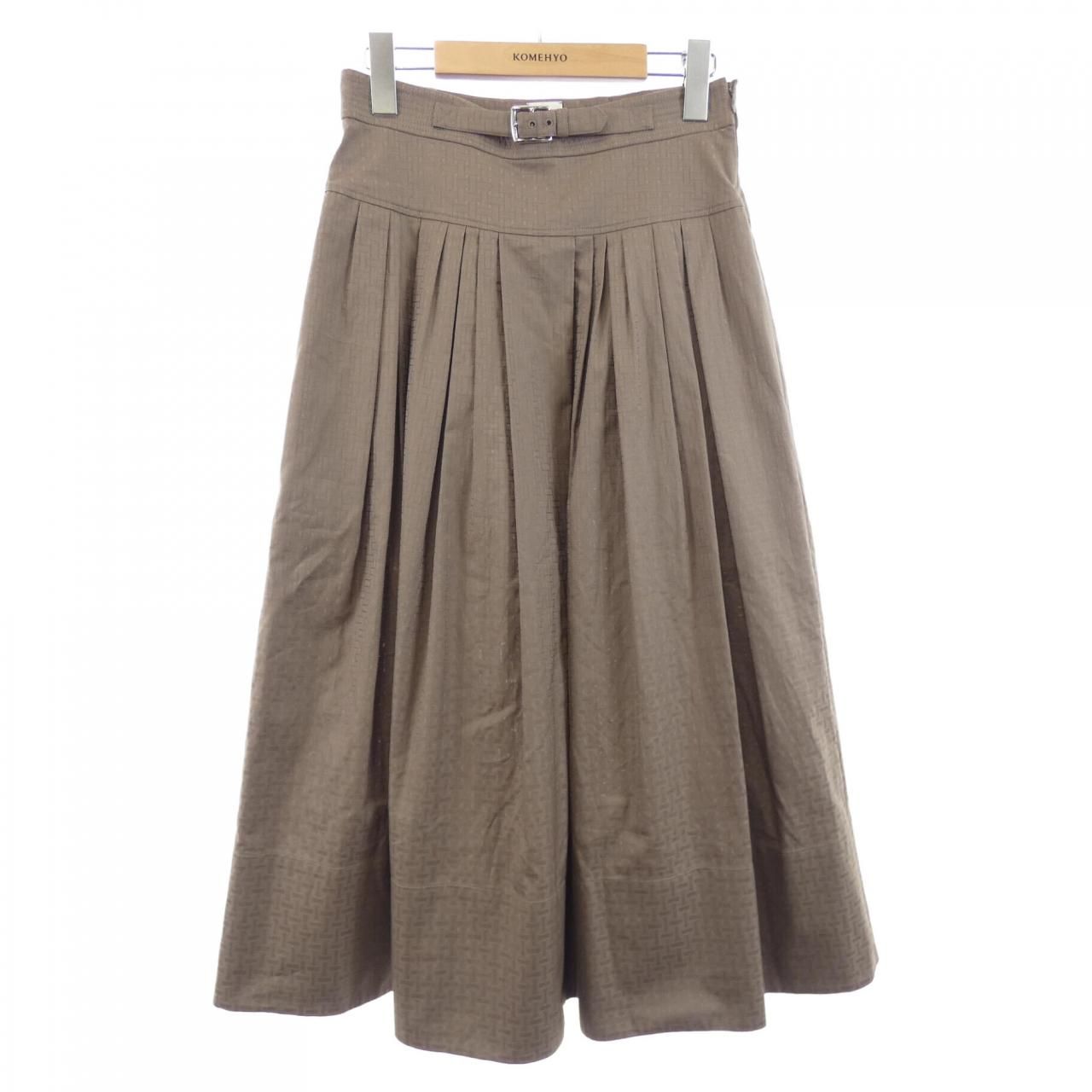 Hermes Mosaic Skirt Gray