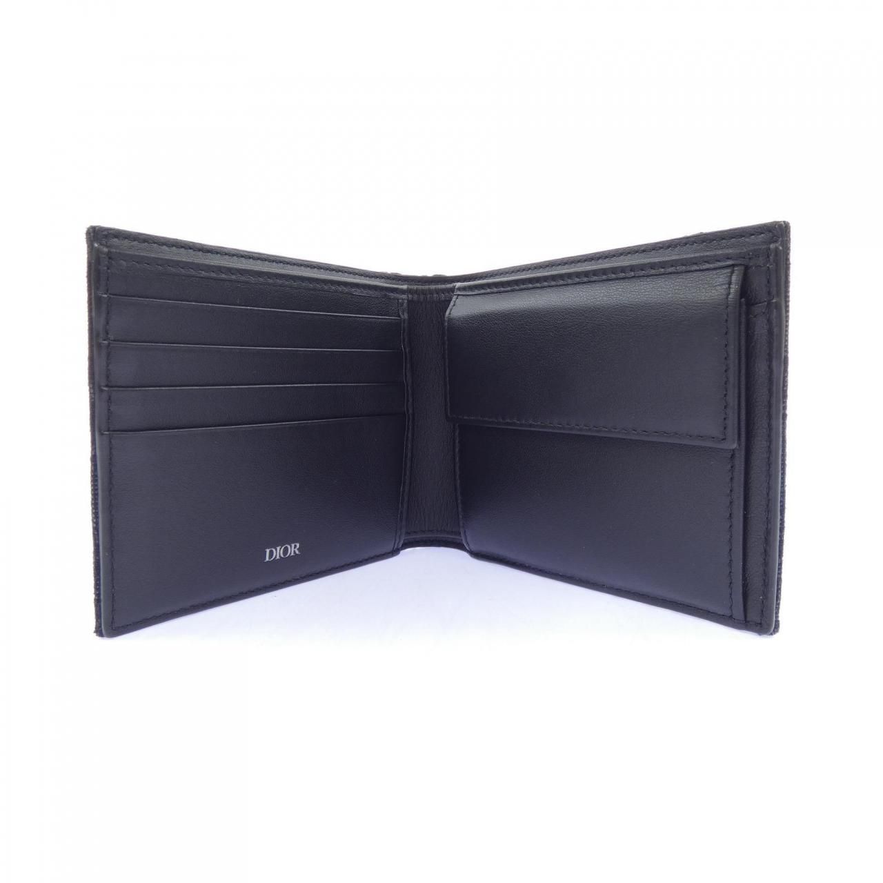 Dior Wallet with Coin Case Oblique Jacquard — view 4