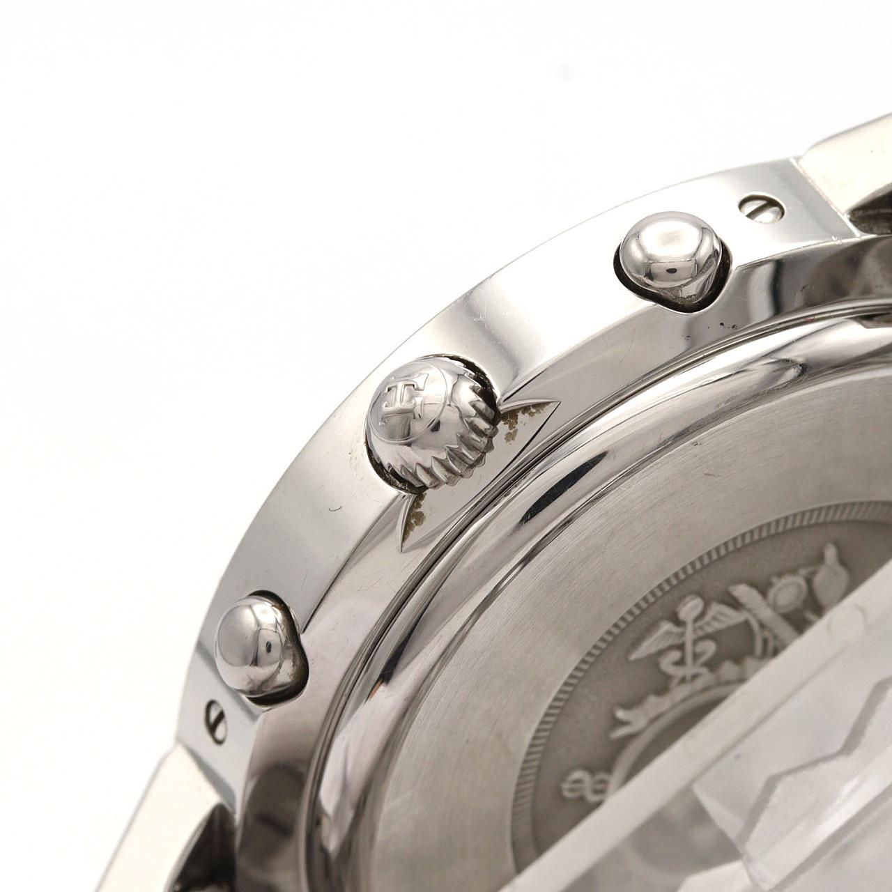 Hermes Clipper Chronograph SS Quartz Watch — view 3