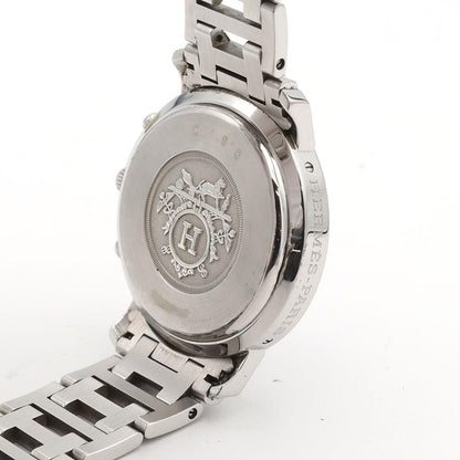 Hermes Clipper Chronograph SS Quartz Watch — view 5