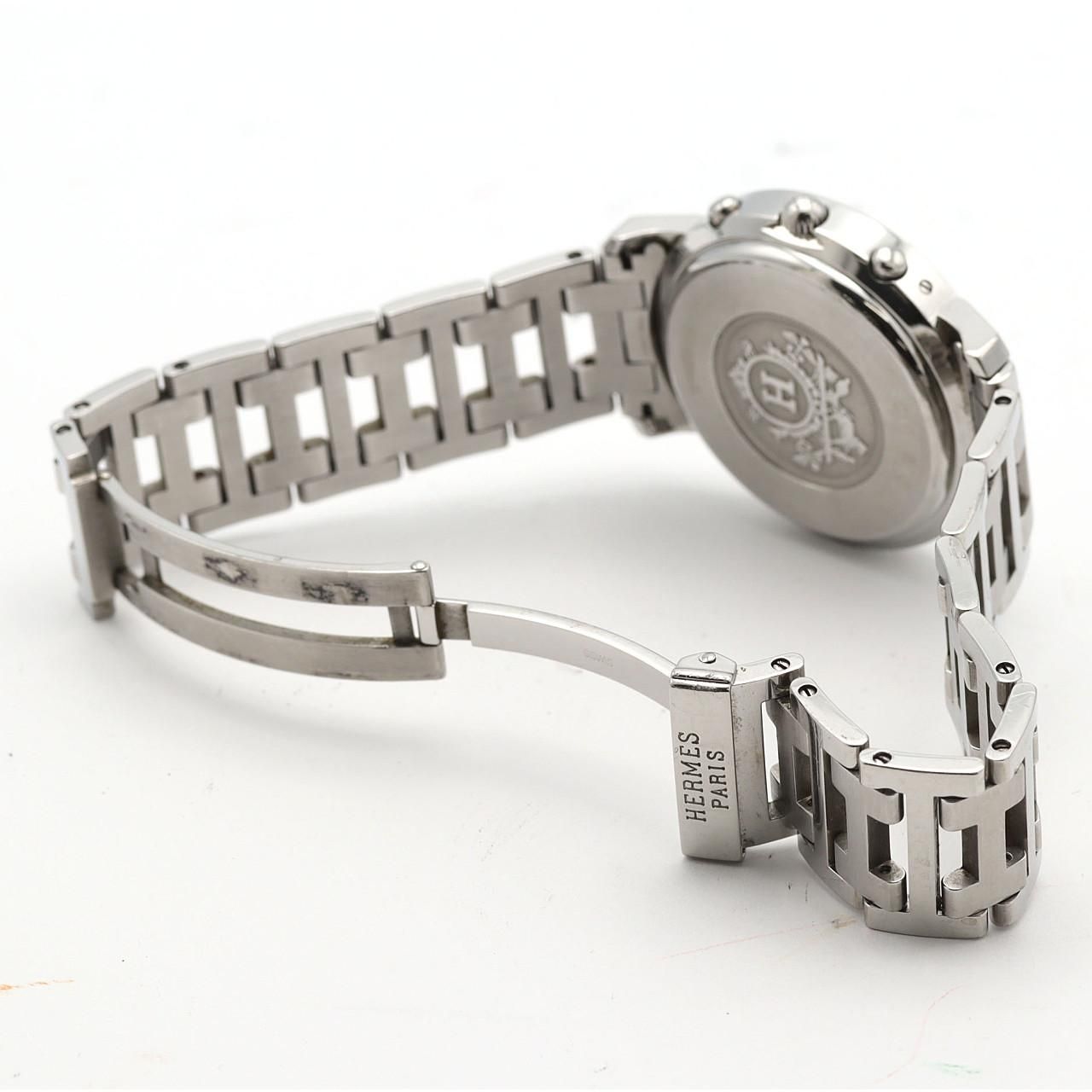 Hermes Clipper Chronograph SS Quartz Watch — view 6