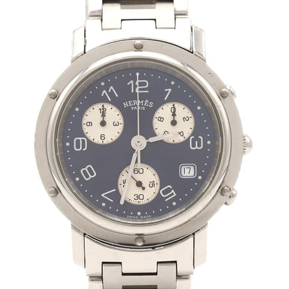 Hermes Clipper Chronograph SS Quartz Watch