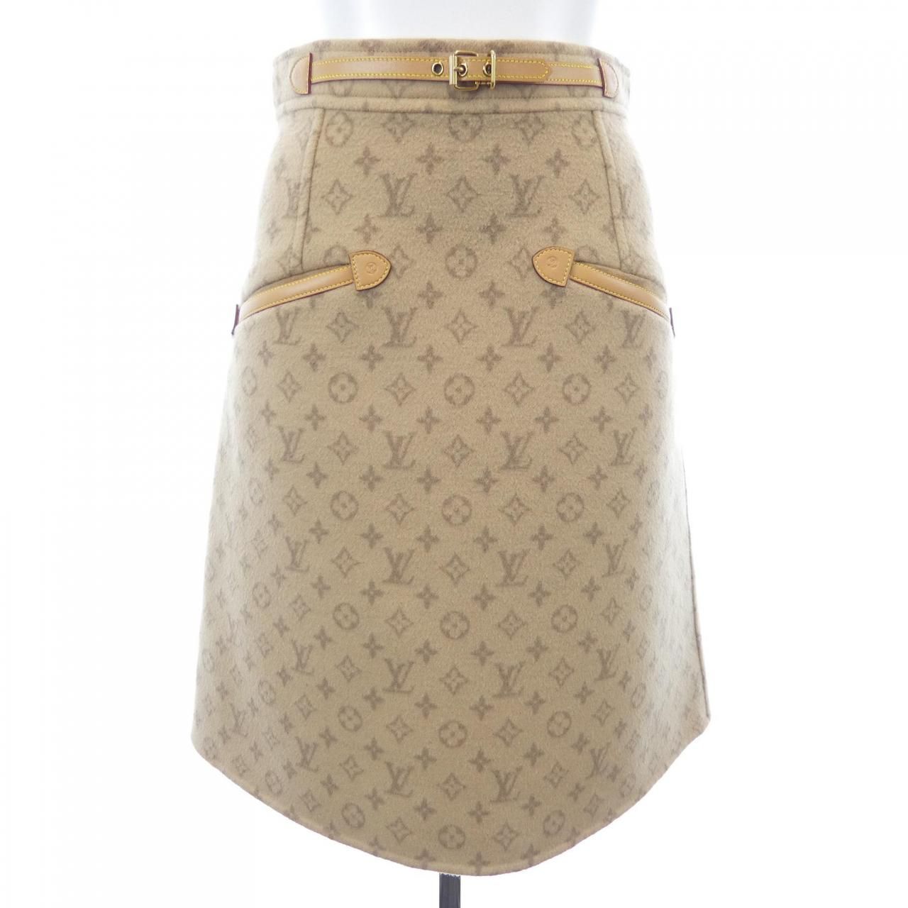 Louis Vuitton Preppy Double Face a Line Skirt