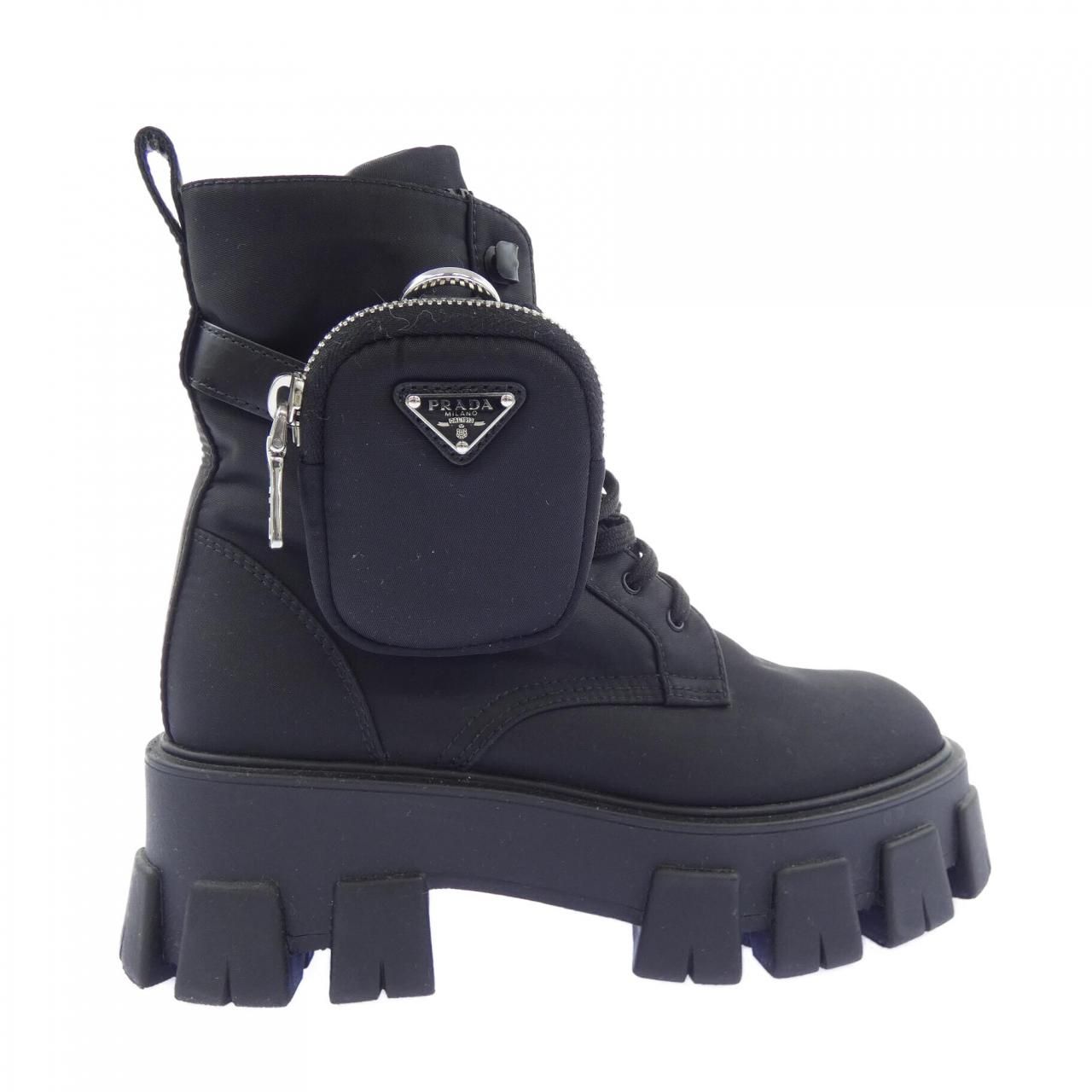 Prada Monolith Triangle Logo Boots