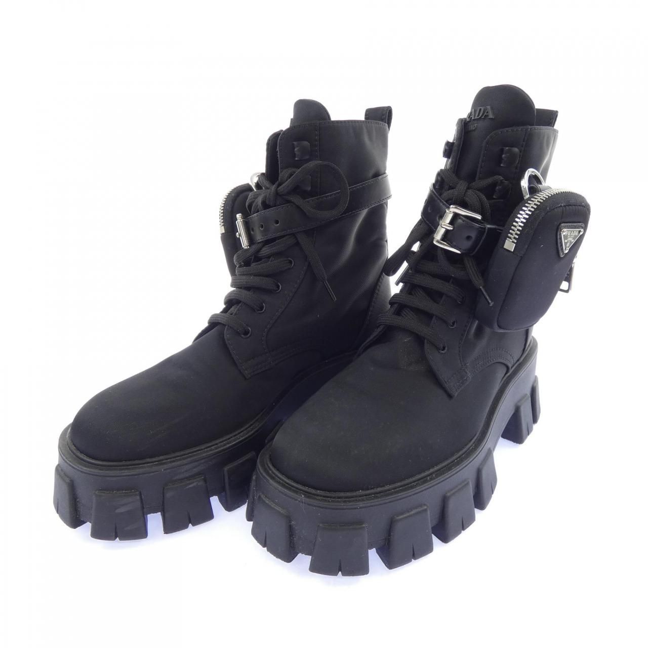 Prada Monolith Triangle Logo Boots — view 3