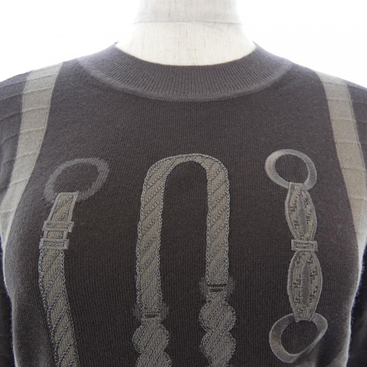 Hermes Knit Sweater Brown — view 5