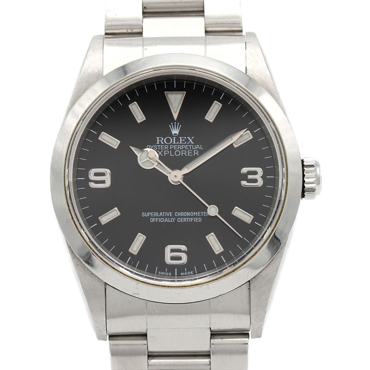 Rolex Explorer I SS Automatic Winding a Number Watch