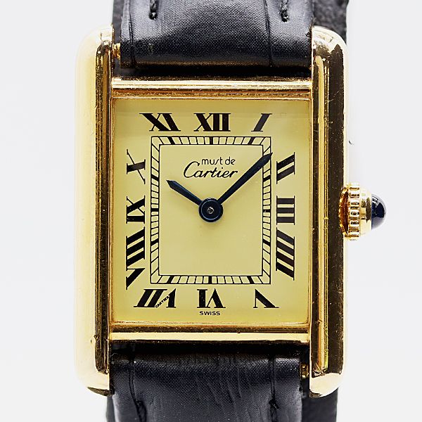 Cartier Must Tank SM 92 Quartz Ivory Dial Watch