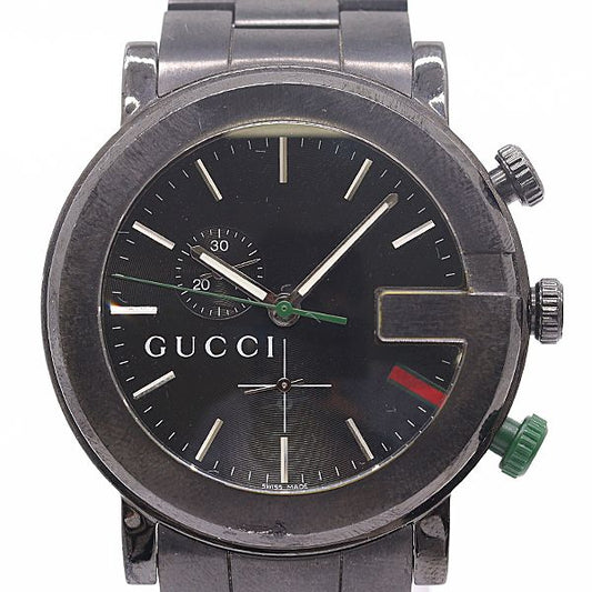 Gucci Chrono Quartz Black Dial Sumoseco Watch