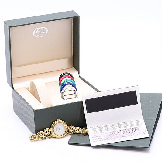 Gucci And Change Bezel 11 12.2 Quartz White Dial Watch