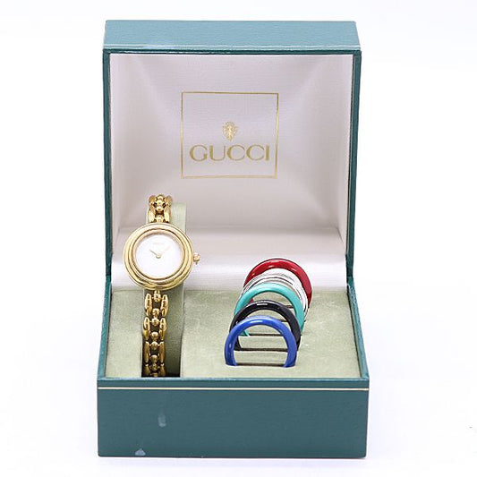 Gucci Change Bezel 11 12.2 Quartz White Dial Watch